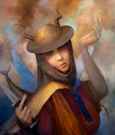 제목이 "Duality"인 미술작품 Sultan Aubekerov로, 원작, 기름