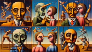 Digital Arts titled "PUPPETZ 013" by Karavix, Original Artwork, AI generated image