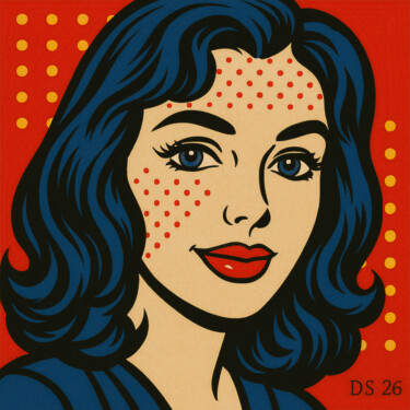 Schilderij getiteld "Larmes graphiques"" door Ds 26, Origineel Kunstwerk, Digitaal Schilderwerk