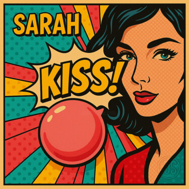 "Sarah Kiss !" başlıklı Tablo Ds 26 tarafından, Orijinal sanat, Akrilik