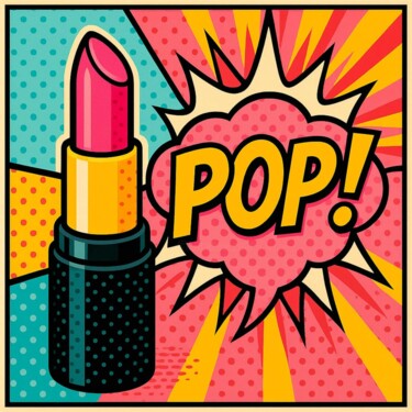 绘画 标题为“Pink Pop Lip Stick” 由Ds 26, 原创艺术品, 数字油画