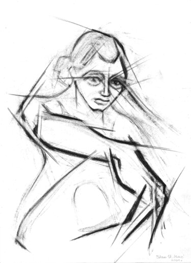 Figure od woman "Figure od woman" başlıklı Resim Jelena Stojkovic Miric tarafından, Orijinal sanat, Grafit
