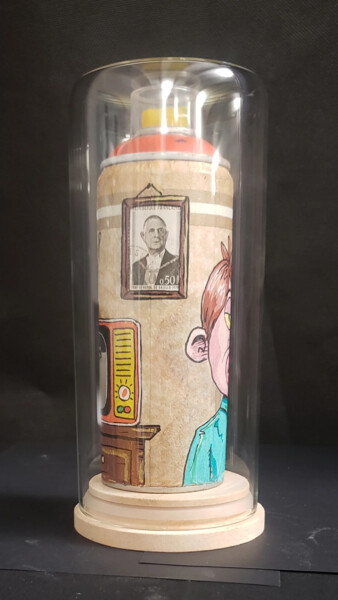 SPRAY CUSTOMISÉ 05 Скульптура под названием "SPRAY CUSTOMISÉ 05" - Haroldmak, Подлинное произведение искусства, Акрил