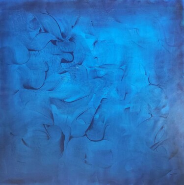 Painting titled ""BLUE VORTEX"" by Sonia Jeronimo (Sónia J. Modern Art), Original Artwork, Acrylic