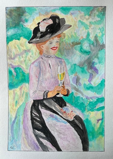 Painting titled "Women" by Siyavash Chegeni, Original Artwork, Watercolor