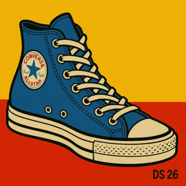 Картина под названием "Sneakers Mythe" - Ds 26, Подлинное произведение искусства, Цифровая живопись