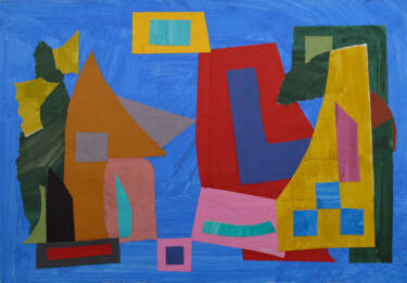 Abstract composition No.8 Collages titled "Abstract compositio…" by Mykola Kozlovskyi, Original Artwork, Collages Mounted on Cardboard