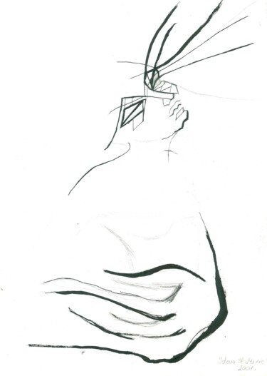 图画 标题为“Figure” 由Jelena Stojkovic Miric, 原创艺术品, 石墨