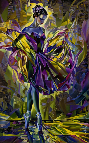 Schilderij getiteld "Nina Ballet" door L.Roche, Origineel Kunstwerk, Acryl Gemonteerd op Andere stijve panelen