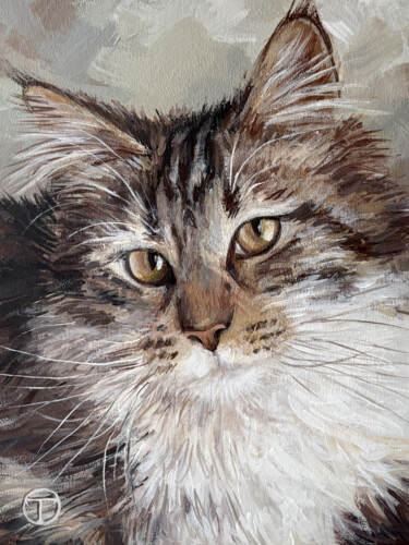 绘画 标题为“Cat 53” 由Olia Tomkova, 原创艺术品, 丙烯