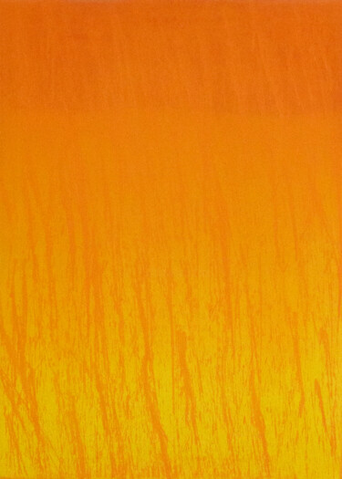 Peinture intitulée "Orange Yellow" par Petr Johan Marek, Œuvre d'art originale, Huile Monté sur Châssis en bois