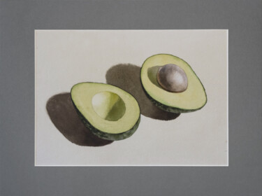 Avocado | Avocat 绘画 标题为“Avocado | Avocat” 由Olga Medvedeva, 原创艺术品, 水彩 安装在纸板上