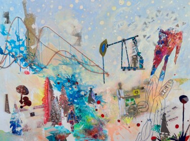 Pintura titulada "Ice-cream man sells…" por Ngendo, Obra de arte original, Acrílico