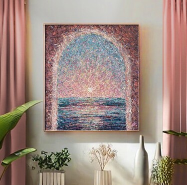 "Where Hope Begins" is a motivational abstract painting Картина под названием ""Where Hope Begins"…" - Nadiia Antoniuk, Подлинное произведение искусства, Акрил
