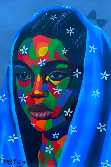 What I see 6 Schilderij getiteld "What I see 6" door Feranmi Oyeleye, Origineel Kunstwerk, Acryl