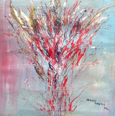 Pittura intitolato "Flower in love" da Timothy Olaniyi, Opera d'arte originale, Acrilico