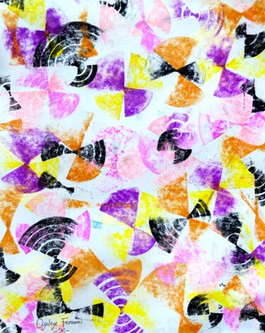 Vibrant shades 3 Pintura intitulada "Vibrant shades 3" por Feranmi Oyeleye, Obras de arte originais, Pastel