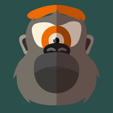 animalojo 24 - ojorangután 数字艺术 标题为“animalojo 24 - ojor…” 由Ojolo - Abel García, 原创艺术品, 2D数字工作