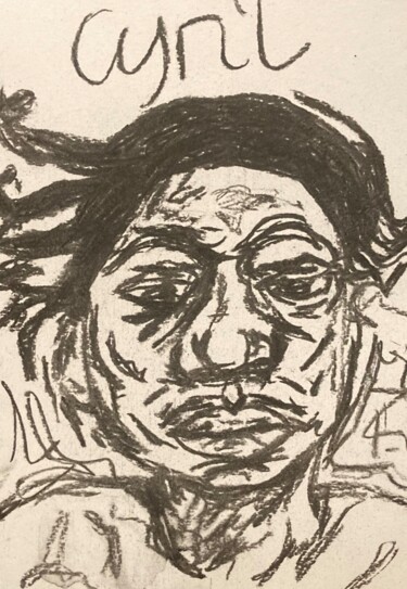 Drawing titled "Cyril" by Cecily-Rose Ceillam, Original Artwork, Charcoal