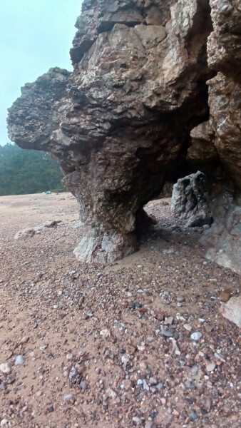 The Silent Monolith: Nature's Forgotten Sculpture Photography titled "The Silent Monolith…" by Yeon-Gyeong Seo (Seo), Original Artwork, Digital Photography