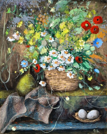 Meadow Composition Ζωγραφική με τίτλο "Meadow Composition" από Davit Arstamyan, Αυθεντικά έργα τέχνης, Ακρυλικό Τοποθετήθηκε στο Ξύλινο φορείο…
