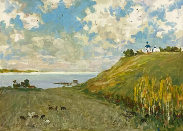 Serene Horizon Schilderij getiteld "Serene Horizon" door Sultan Aubekerov, Origineel Kunstwerk, Olie