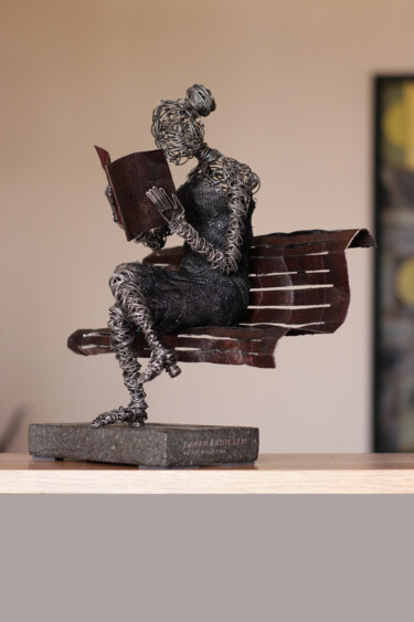 A Love Chapter Sculpture titled "A Love Chapter" by Karen Axikyan, Original Artwork, Metals