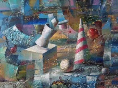 Pittura intitolato "Metaphysical still…" da Anatoly Tarabanov, Opera d'arte originale, Olio Montato su Telaio per barella in…