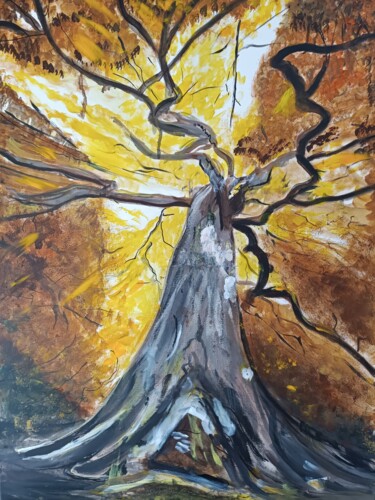 "La gardien" başlıklı Tablo Vanessa Escalante tarafından, Orijinal sanat, Akrilik Ahşap Sedye çerçevesi üzerine monte edilmiş