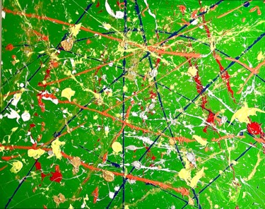 Painting titled "Run boy run, that's…" by Eb5, Original Artwork, Acrylic Mounted on Wood Stretcher frame