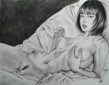 Valentina Рисунок под названием "Valentina" - Aleartdesignerstudio, Подлинное произведение искусства, Древесный уголь