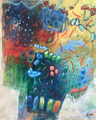 绘画 标题为“BLOOMING SPRING” 由Francine Scrignac, 原创艺术品, 丙烯 安装在木质担架架上