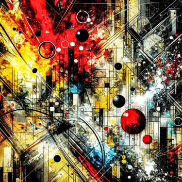 Pittura intitolato "City Lights – The P…" da Lee Eggstein, Opera d'arte originale, Stampa digitale Montato su Telaio per bar…