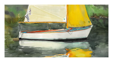 Peinture intitulée "Vacances" par Elise Baron, Œuvre d'art originale, Aquarelle