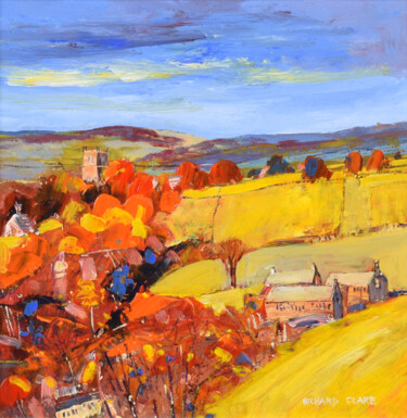 Pittura intitolato "Denshaw, Saddleworth" da Richard Clare, Opera d'arte originale, Acrilico Montato su Pannello di legno
