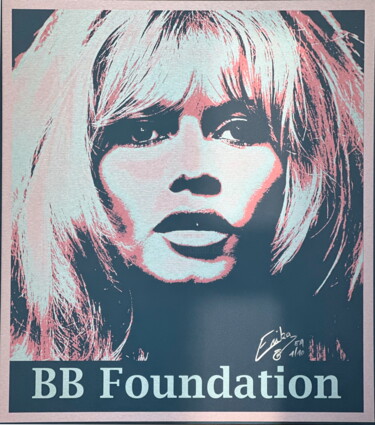 Printmaking titled "BB Fondation" by Erika Cool, Original Artwork, Digital Print Mounted on Aluminium