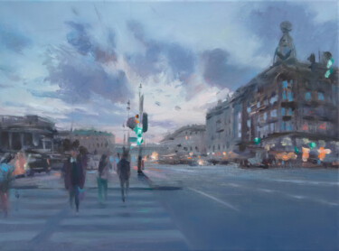 Twilight Whispers of Motion Painting titled "Twilight Whispers o…" by Sultan Aubekerov, Original Artwork, Oil