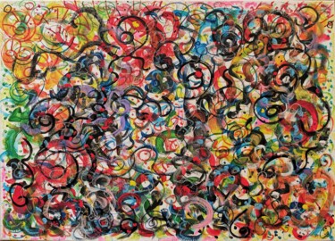 Peinture intitulée "Flowers in the wind" par Mikolaj Jackiewicz, Œuvre d'art originale, Huile