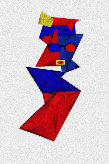 Digital Arts με τίτλο "Woman with a Hat 2" από Charles Talkoff, Αυθεντικά έργα τέχνης, 2D ψηφιακή εργασία
