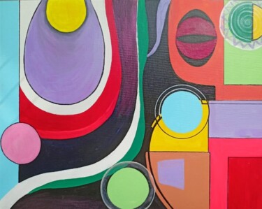 Schilderij getiteld "The paradigm" door Антонина Мудрова, Origineel Kunstwerk, Acryl