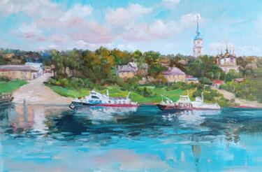 Summer Serenity Ζωγραφική με τίτλο "Summer Serenity" από Sultan Aubekerov, Αυθεντικά έργα τέχνης, Λάδι