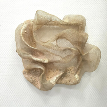 Sculptuur getiteld "панно ЗОЛОТОЕ ОБЛАКО" door Iuliia Konkova, Origineel Kunstwerk, Roestvrij Staal
