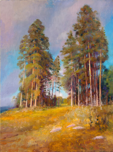 Nature's Serene Embrace II Painting titled "Nature's Serene Emb…" by Sultan Aubekerov, Original Artwork, Acrylic