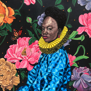 Pintura intitulada "Splendor 1" por Feranmi Oyeleye, Obras de arte originais, Acrílico