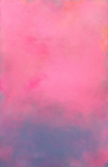 Purple Pink Abstract Painting, Feeling of Love 제목이 "Purple Pink Abstrac…"인 미술작품 Leon Grossmann로, 원작, 아크릴 나무 들것 프레임에 장착됨