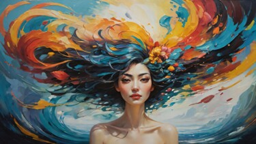 数字艺术 标题为“Embrace the Flow: B…” 由Meahau, 原创艺术品, AI生成的图像