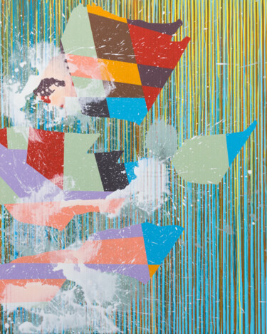 Painting titled "Die Lim-ko IV" by Markus Honerla, Original Artwork, Lacquer Mounted on Wood Stretcher frame
