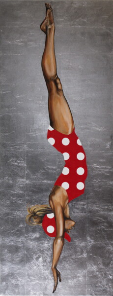 Pittura intitolato "High Dive (58)" da Arno Bruse, Opera d'arte originale, Acrilico Montato su Telaio per barella in legno