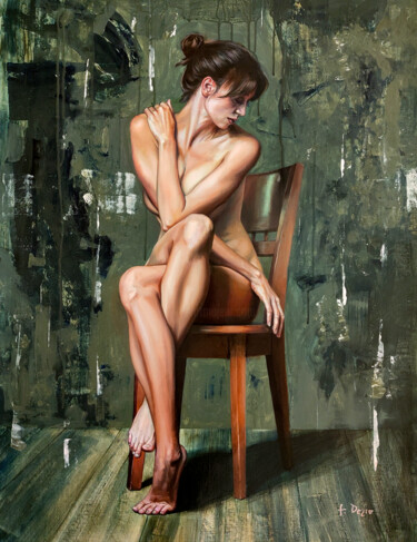 Schilderij getiteld "Dentro me" door Francesco Dezio, Origineel Kunstwerk, Olie