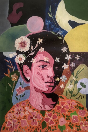 Peinture intitulée "Tendresse" par Charles Yemming, Œuvre d'art originale, Acrylique Monté sur Châssis en bois